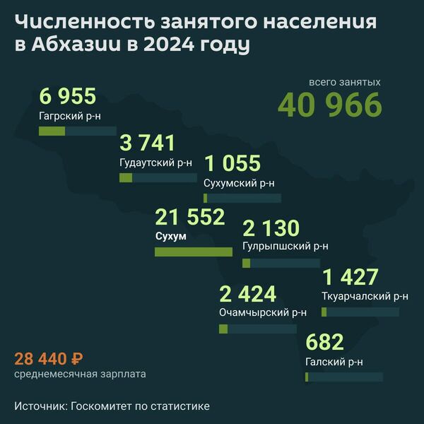 Численность занятого населения в Абхазии в 2024 году - Sputnik Абхазия