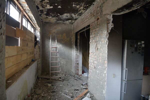 Сгоревшая квартира ветерана ВОВ Котляровой Евдокии в г.Гагра Сгоревшая квартира ветерана ВОВ Котляровой Евдокии в г.Гагра - Sputnik Абхазия