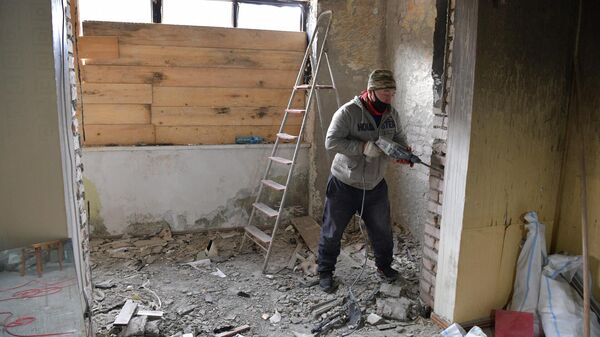 Сгоревшая квартира ветерана ВОВ Котляровой Евдокии в г.Гагра - Sputnik Аҧсны