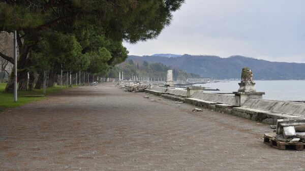 Строительные работы на набережной г.Сухум - Sputnik Аҧсны