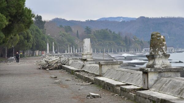 Строительные работы на набережной г.Сухум - Sputnik Аҧсны