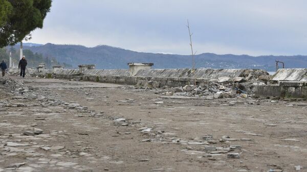 Строительные работы на набережной г.Сухум - Sputnik Абхазия