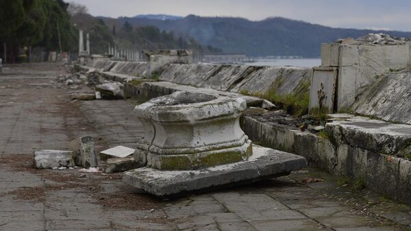Строительные работы на набережной г.Сухум - Sputnik Абхазия