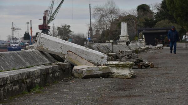 Строительные работы на набережной г.Сухум - Sputnik Абхазия