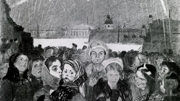 Репродукция картины Салют 27 января 1944 года - Sputnik Абхазия