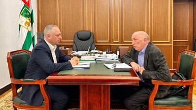 Проведение съезда ученых, писателей и академиков, посвященного положению абхазского языка, обсудили президент Абхазии Бадра Гунба и ученый, общественный деятель, поэт Владимир Зантариа