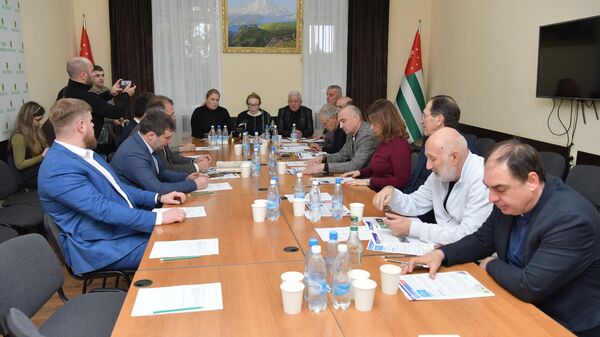 Встреча в общественной палате с руководством КСОРС - Sputnik Абхазия