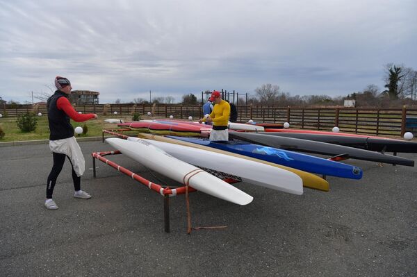 Сборная России по гребле на озере Скурча Сборная России по гребле на озере Скурча - Sputnik Абхазия