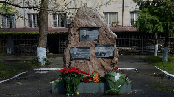 Церемония памяти погибшего подполковника Квитко - Sputnik Аҧсны