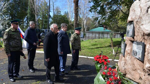 Церемония памяти погибшего подполковника Квитко - Sputnik Абхазия