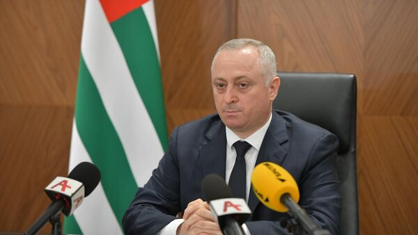 Пресс-конференция президента Абхазии Бадры Гунба - Sputnik Абхазия