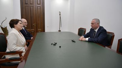 Встреча президента Абхазии Бадры Гунба и Хиблы Герзмава