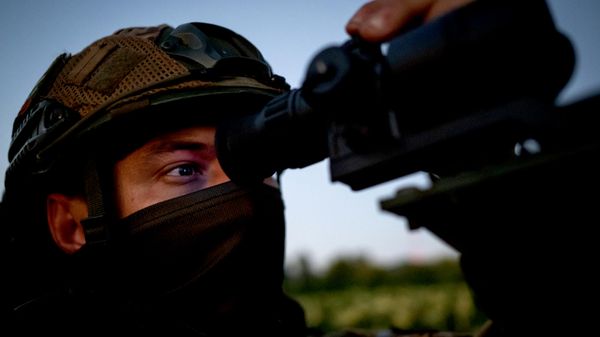 Боевое дежурство пункта воздушного наблюдения БАРС Курск на Сумском направлении СВО - Sputnik Аҧсны
