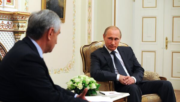 В.Путин на встрече с президентом Абхазии - Sputnik Абхазия