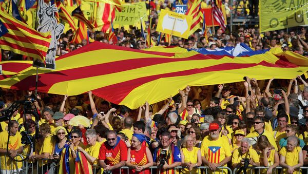 Акции в Барселоне в поддержку референдума о независимости Каталонии - Sputnik Абхазия