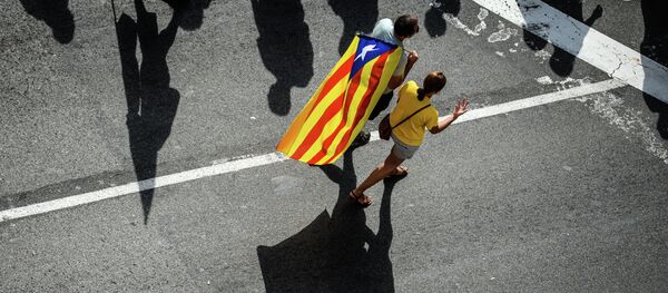Акции в Барселоне в поддержку референдума о независимости Каталонии - Sputnik Абхазия
