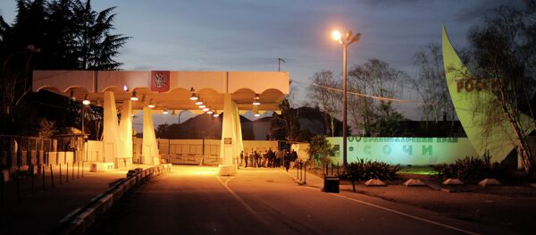 Пограничный переход Псоу между Россией и Республика Абхазия. Архивное фото. - Sputnik Абхазия