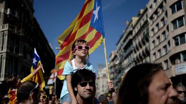 Акции в Барселоне в поддержку референдума о независимости Каталонии. Архивное фото. - Sputnik Абхазия