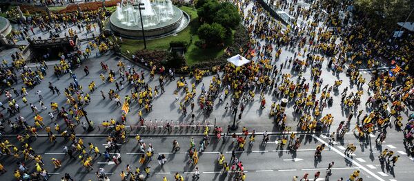 Акции в Барселоне в поддержку референдума о независимости Каталонии. Архивное фото. - Sputnik Абхазия