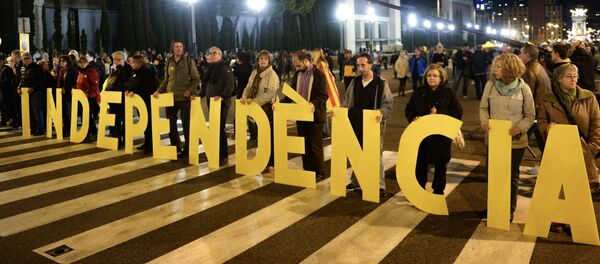 Митинг в поддержку независимости Каталонии в Барселоне. Митинг в поддержку независимости Каталонии в Барселоне. - Sputnik Аҧсны