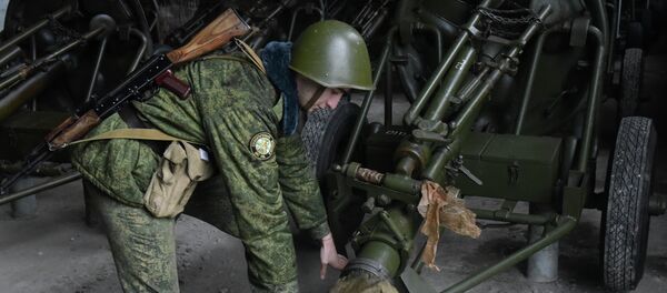 Учения в артиллерийском полку в поселке Бакмаран. Фото с места события. Учения в артиллерийском полку в поселке Бакмаран. Фото с места события. - Sputnik Абхазия