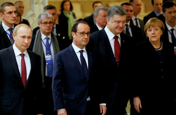 Переговоры лидеров России, Германии, Франции и Украины в Минске - Sputnik Абхазия
