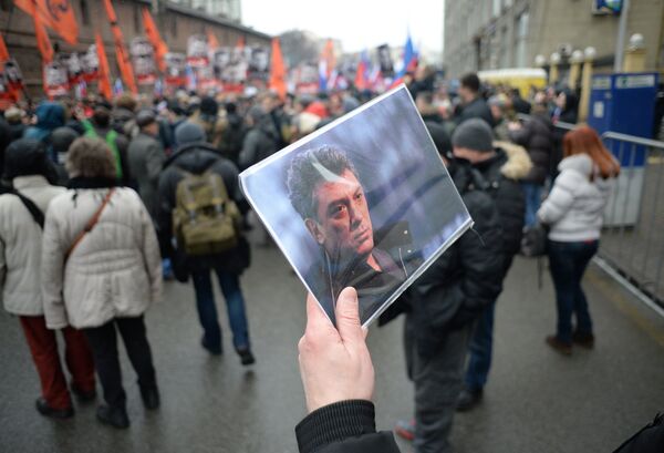 Траурный марш в память о политике Б.Немцове в Москве - Sputnik Абхазия