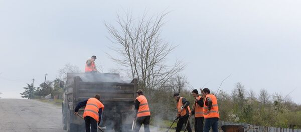 Ремонтные работы в Очамчыре. Ремонтные работы в Очамчыре. - Sputnik Абхазия