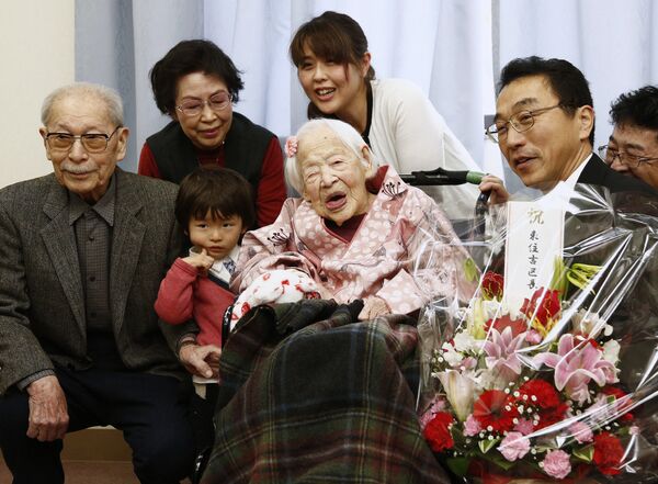 Самая пожилая жительница планеты японка Мисао Окава. Архивное фото. - Sputnik Абхазия