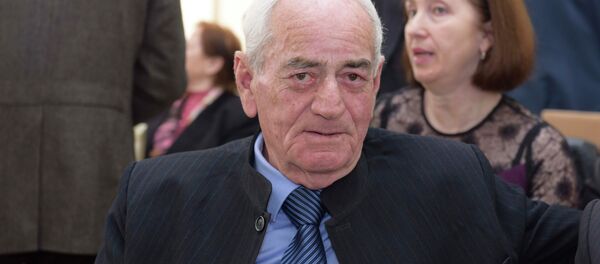 Председатель Совета Старейшин Абхазии Константин Константинович Озган на отчетной собрание АНА. - Sputnik Абхазия