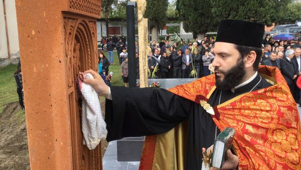 Памятник трем трагическим событиям открыт в Абхазии - Sputnik Абхазия