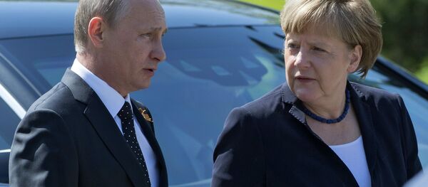 Президент РФ В.Путин и канцлер Германии А.Меркель - Sputnik Абхазия
