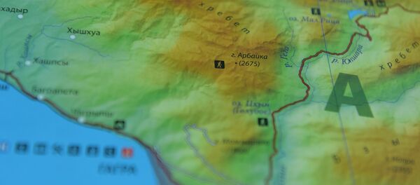 Фрагмент физической карты Абхазии - Sputnik Абхазия
