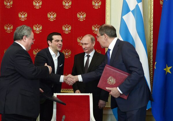 Президент РФ В.Путин встретился с премьер-министром Греции А. Ципрасом - Sputnik Абхазия
