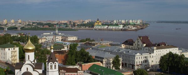 Вид на Нижний Новгород в месте слияния рек Волги и Оки. Вид на Нижний Новгород в месте слияния рек Волги и Оки. - Sputnik Абхазия