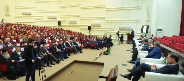 Шестой российско-абхазский деловой форум открылся в Сухуме Шестой российско-абхазский деловой форум открылся в Сухуме - Sputnik Абхазия