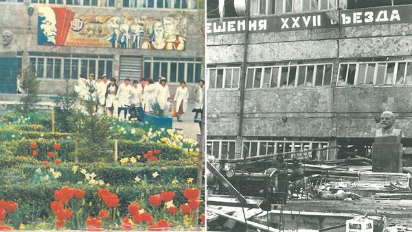 Швейная фабрика города Спитак до и после землетрясения 1988 года - Sputnik Абхазия