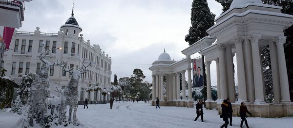 Снег в Сухуме. Снег в Сухуме. - Sputnik Абхазия