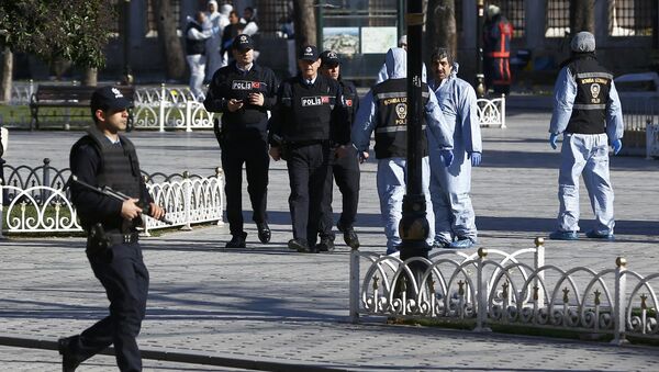 Полиция на месте взрыва в Стамбуле. - Sputnik Абхазия
