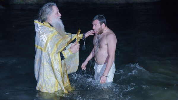 Праздник Крещения в селе Каман - Sputnik Абхазия