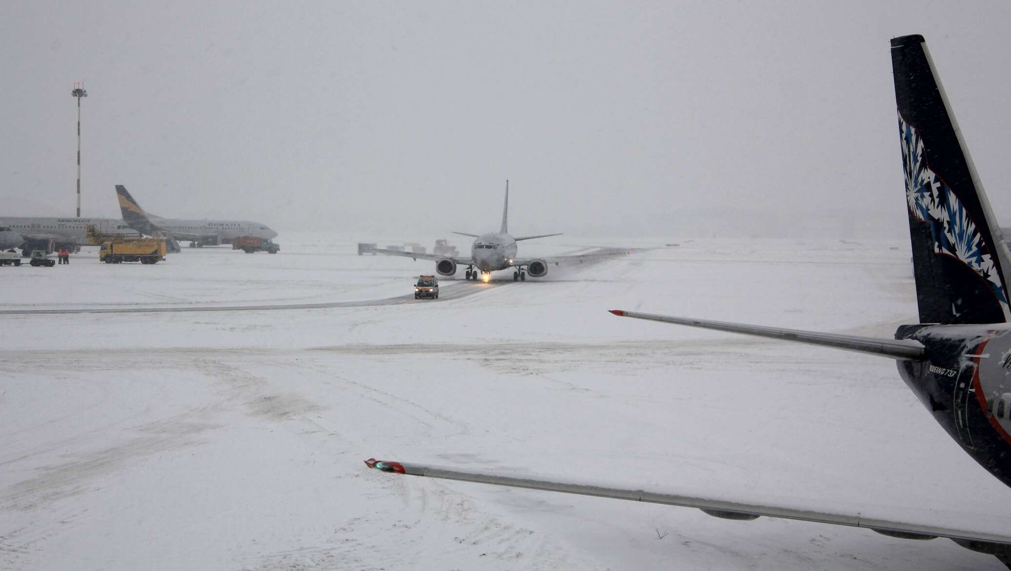 Снегопад в Москве аэропорт