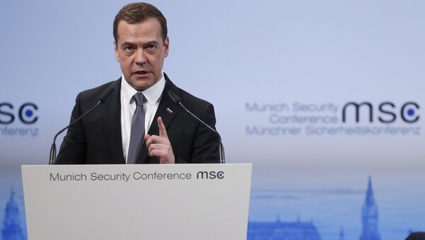 Премьер-министр РФ Д. Медведев принял участие в Мюнхенской конференции по безопасности. Архивное фото - Sputnik Абхазия