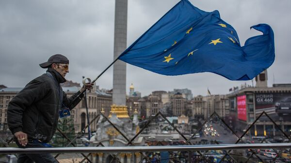 Акция в поддержку евроинтеграции Украины на площади Независимости в Киеве. Архивное фото - Sputnik Абхазия