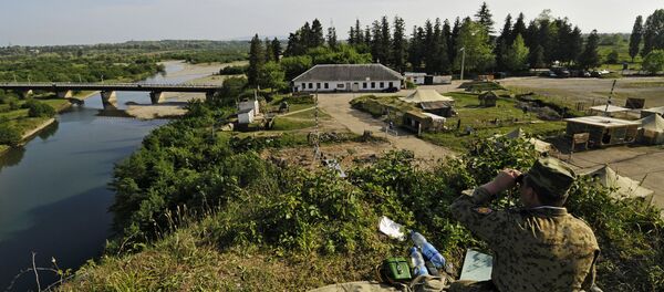 Пограничная застава на абхазско-грузинской границе в Гальском районе Абхазии. Архивное фото. Пограничная застава на абхазско-грузинской границе в Гальском районе Абхазии. Архивное фото. - Sputnik Абхазия
