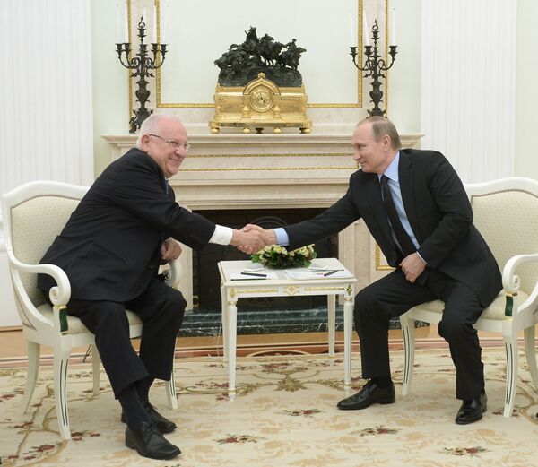 Встреча президента РФ В. Путина с президентом Израиля Р. Ривлином. Архивное фото - Sputnik Абхазия