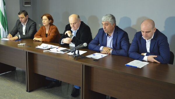 Пресс-конференция блока оппозиционных сил. - Sputnik Абхазия