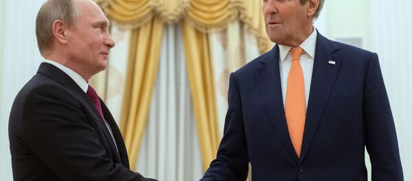 Встреча президента РФ В. Путина с государственным секретарем США Дж.Керри Встреча президента РФ В. Путина с государственным секретарем США Дж.Керри - Sputnik Абхазия