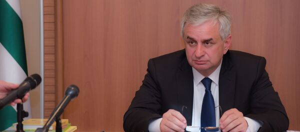 Президент Рауль Хаджимба на заседании комиссии по абхазскому языку. Президент Рауль Хаджимба на заседании комиссии по абхазскому языку. - Sputnik Абхазия