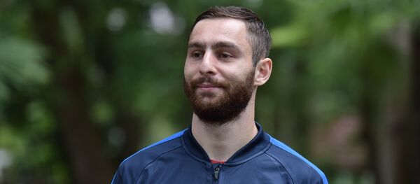 Футболист сборной Абхазии Дмитрий Кортава. Футболист сборной Абхазии Дмитрий Кортава. - Sputnik Абхазия