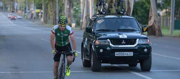 Амаланыҟәатә марафон Аҟәа-Москва иалахәу Денис Саманба. - Sputnik Аҧсны